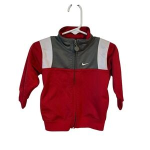 Nike Toddlers Zip Up Jacket Size 12 Months - Red/White/Grey